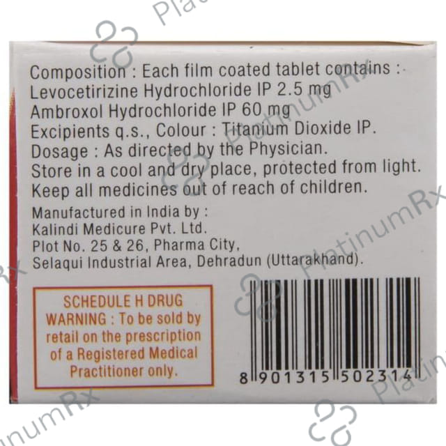 Lezyncet A 60/2.5mg Tablet 10s
