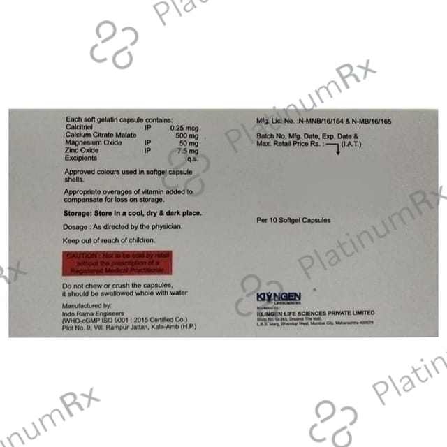 Klincal Softgel Capsule 10 Soft Gelatin Capsule