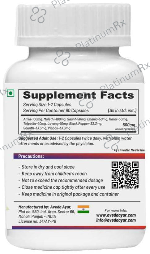 Life Aveda Acid-O Flux Veg Capsule