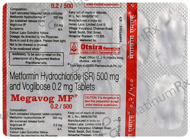 Megavog MF 0.2/500mg Tablet SR 10s