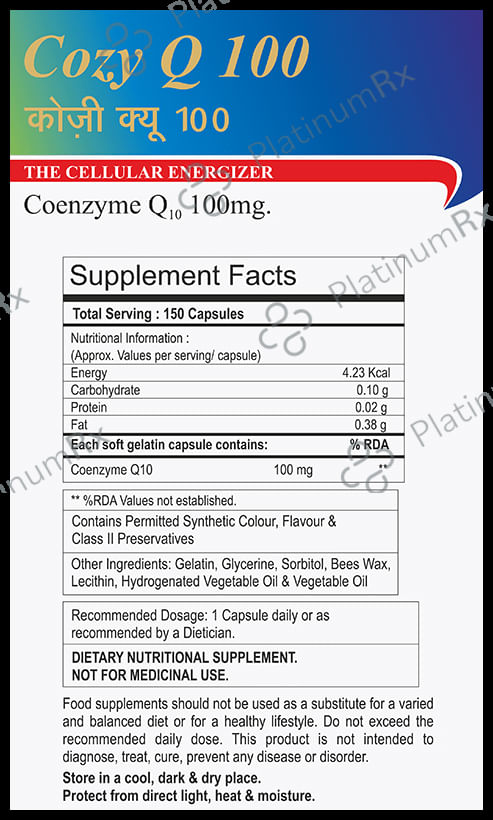 Cozy Q 100 Soft Gelatin Capsule