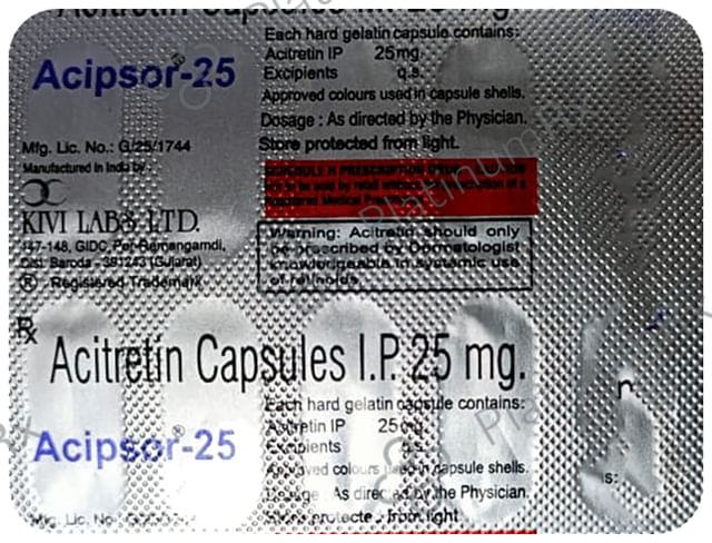 Acipsor 25mg Capsule 10s