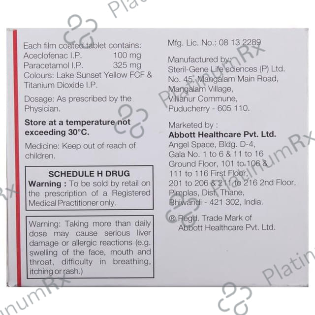 Esgipyrin A 100/325mg Tablet 15s