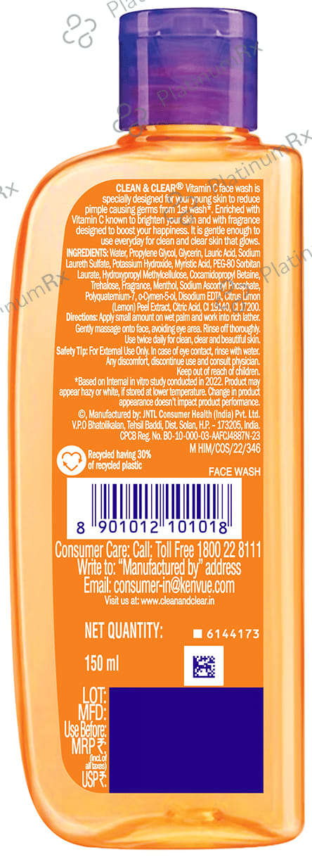 Clean & Clear Vitamin C Face Wash 100ml