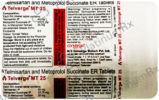 Telverge MT 25/40mg Tablet ER 15s