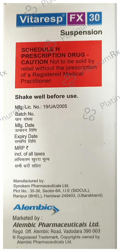 Vitaresp FX 30 Oral Suspension Mango