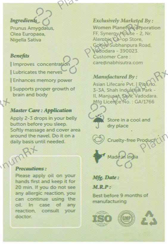 Nabhi Sutra Oil for Sharper Mind