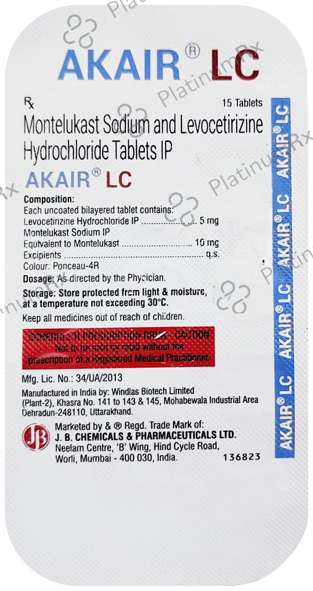 Akair LC 5/10mg Tablet 15s