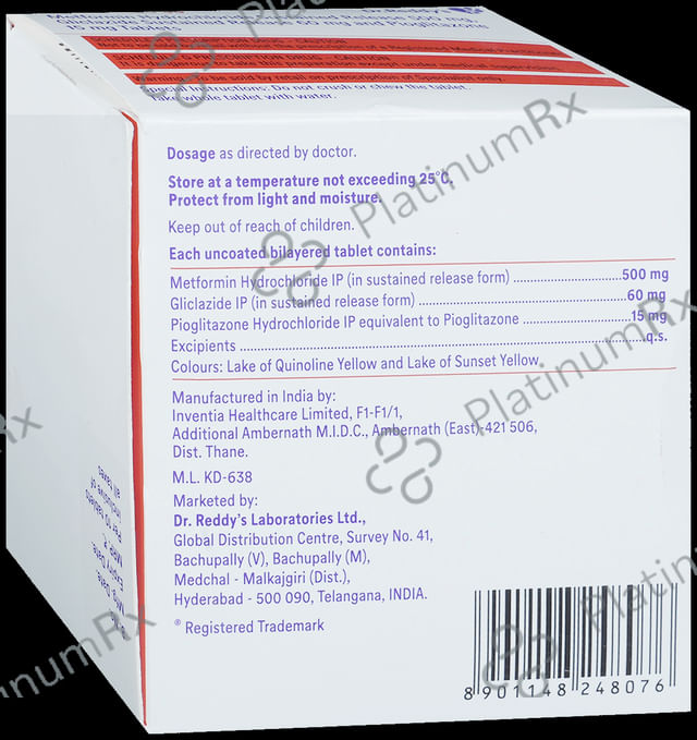 Reclimet PG 60/500/15mg Tablet SR 10s