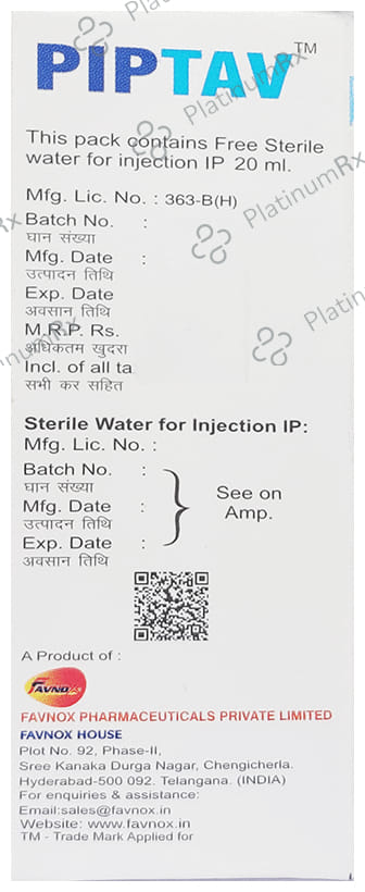 Piptav 4000mg/500mg Injection