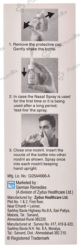 Derinide AQ 64mcg Nasal Spray 10ml