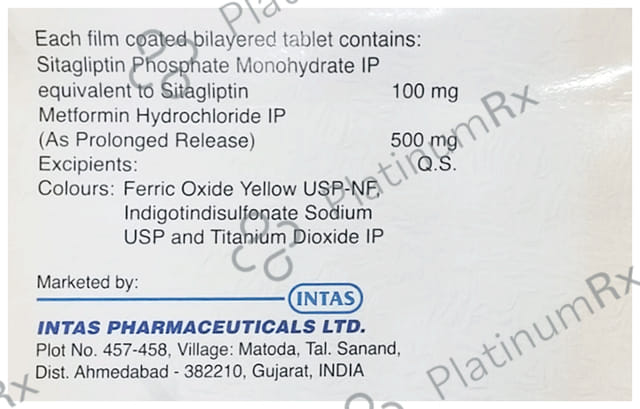Sitara M 100/500mg Tablet PR 10s