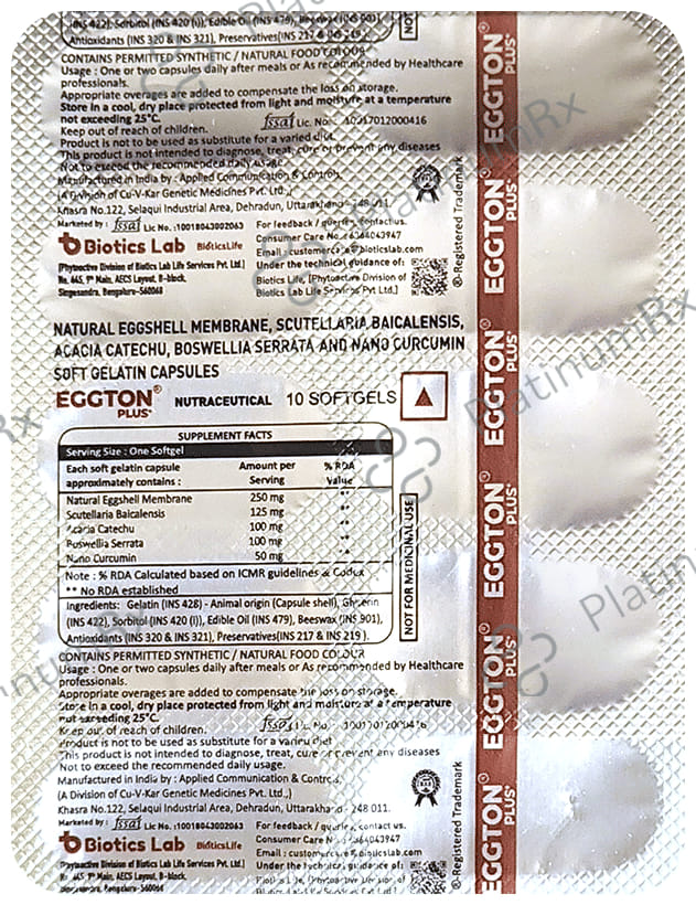 BioticsLife Eggton Plus Capsule for Joint Support