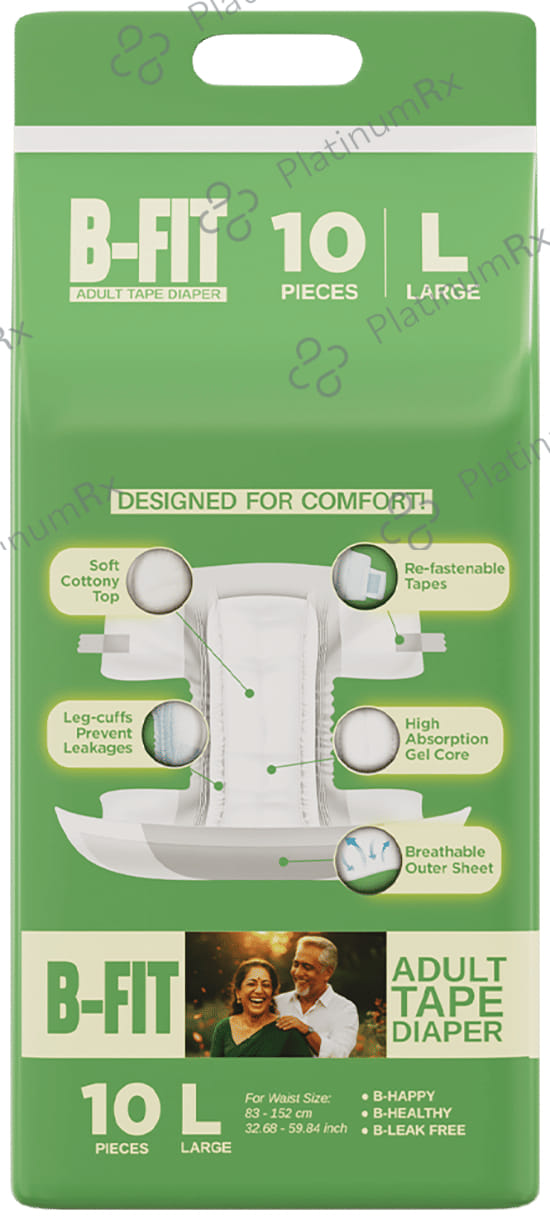 B Fit Economy Adult Diapers Large 10s