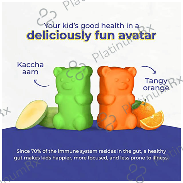 Velbiom Bonatona Probiotic Gummies Kaccha Mango x Tangy Orange