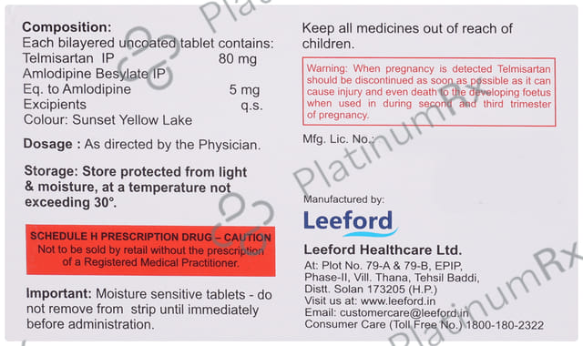 Telvilite AM 80/5mg Tablet 10s