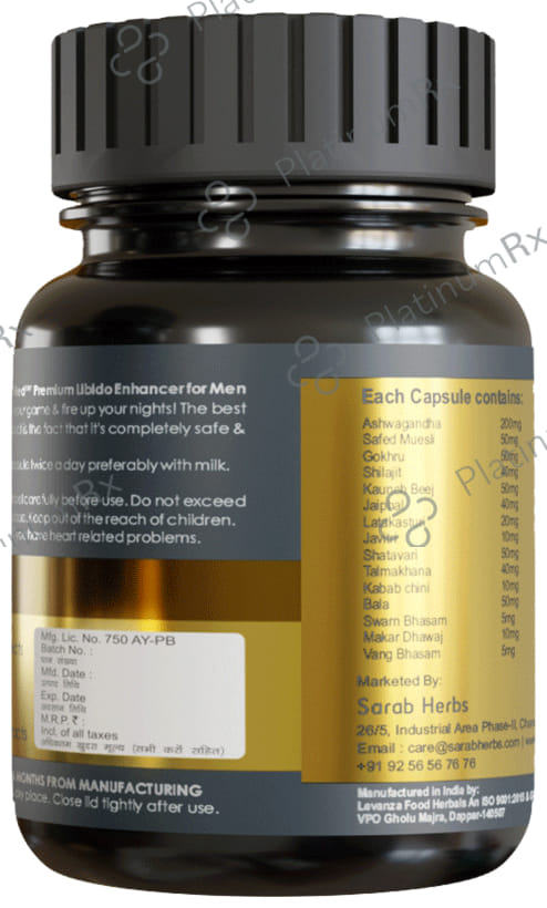 Sarab Herbs Stay In Bed Premium Libido Vitalizer for Men Capsule