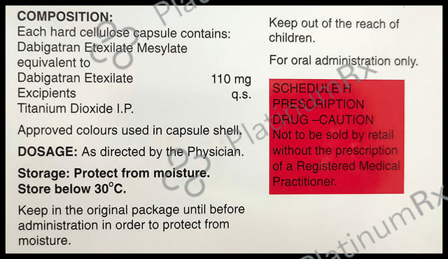 Dabigza 110mg Capsule 10s