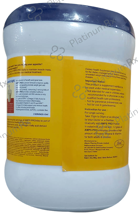 Amps Pro Protein Delicious Vanilla Sugar Free Powder 400gm