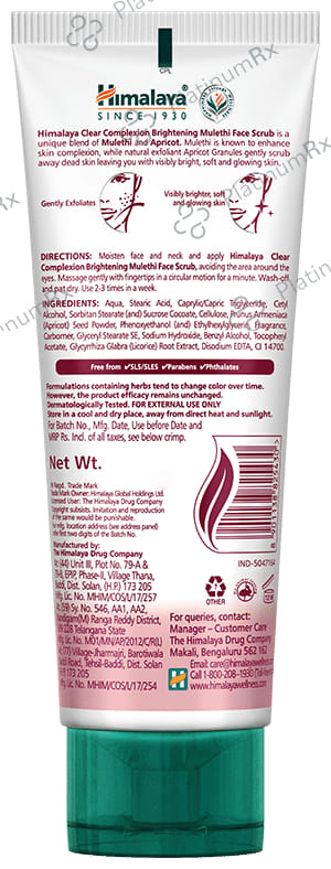 Himalaya Clear Complexion Brightening Mulethi Face Scrub 50 Scrub