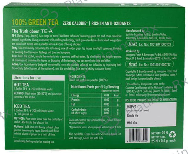 Sprig 100% Green Tea Sachet 25s