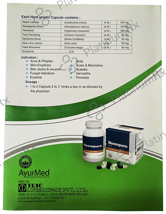Trio Neem Pure Capsule 10s