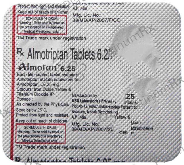Almotan 6.25mg Tablet 4s