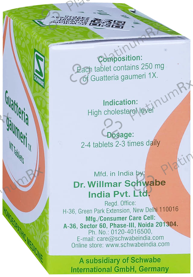 Dr Willmar Schwabe India Guatteria Gaumeri MT Tablet 1X