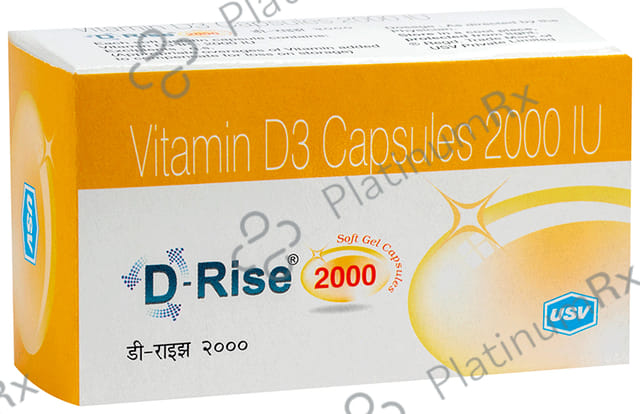 D Rise 2000IU Soft Gelatin Capsule 10s