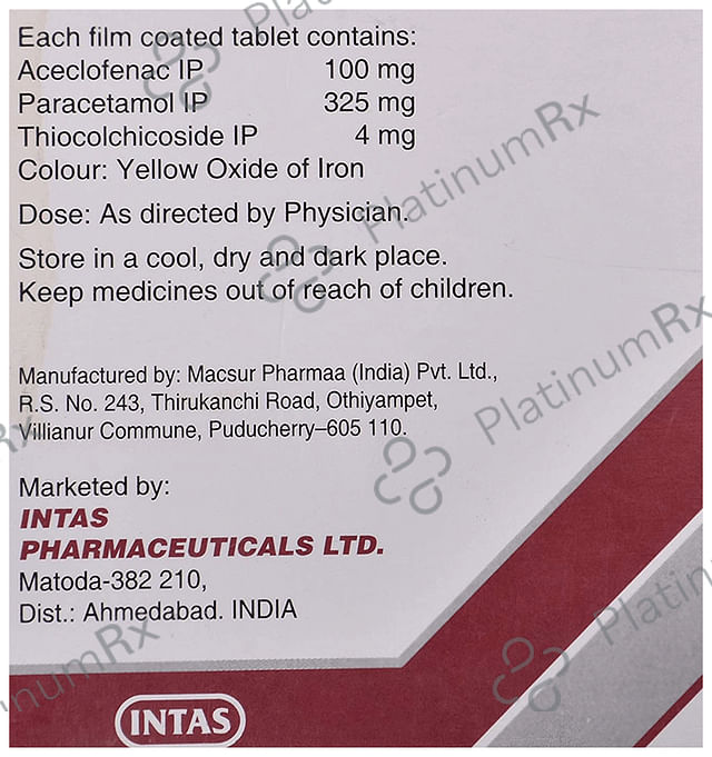 Hifenac Max 100/325/4mg Tablet 10s