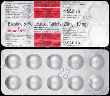 Bilacad M 20/10mg Tablet 10s