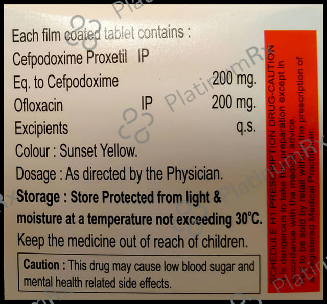 C Poxime O 200/200mg Tablet 10s