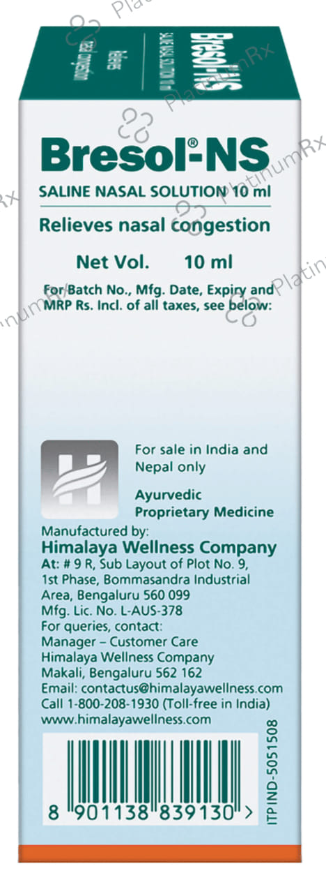 Himalaya Bresol NS Nasal Solution 10ml