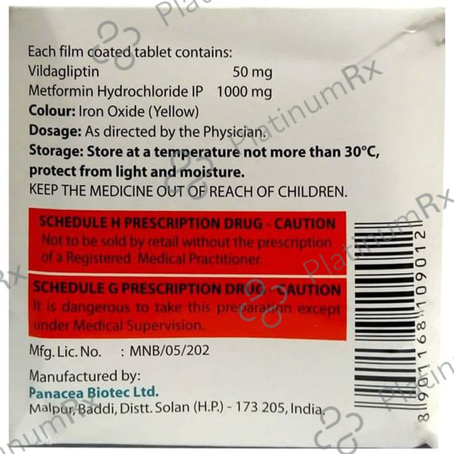 Vilact M 1000/50mg Tablet 10s