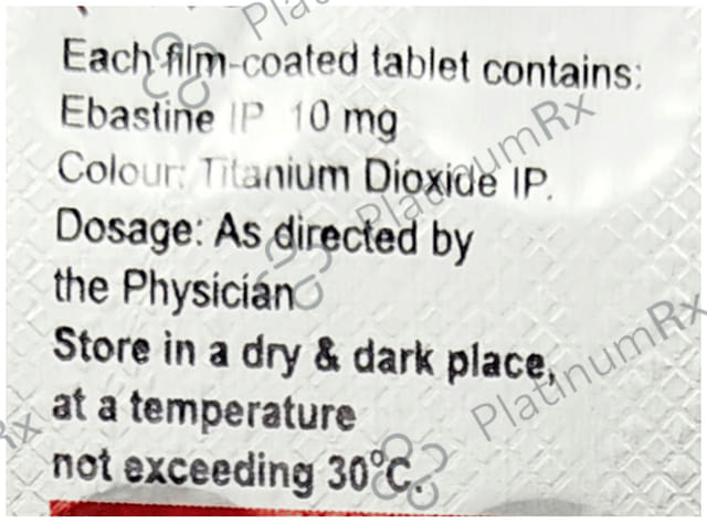 Ebast 10mg Tablet 15s