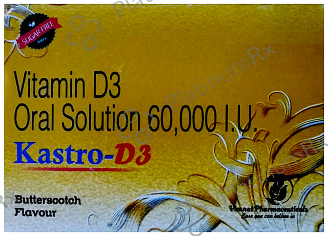 Kastro D3 60000IU Nano Shot Sugar Free Butterscotch Flavour 5ml