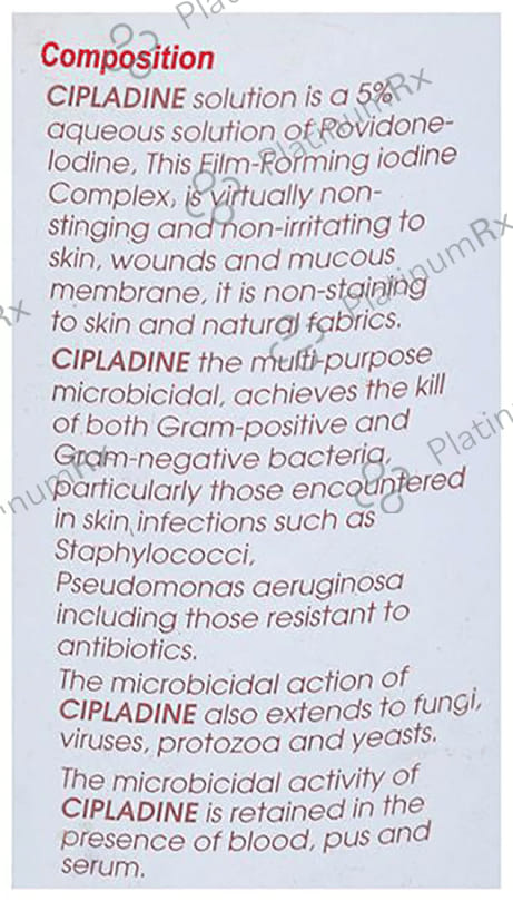 Cipladine 5% Solution 500ml