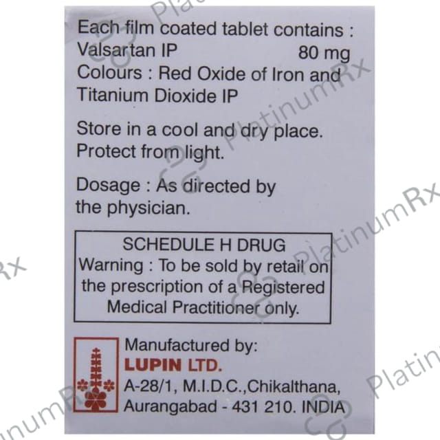 Valent 80mg Tablet 10s
