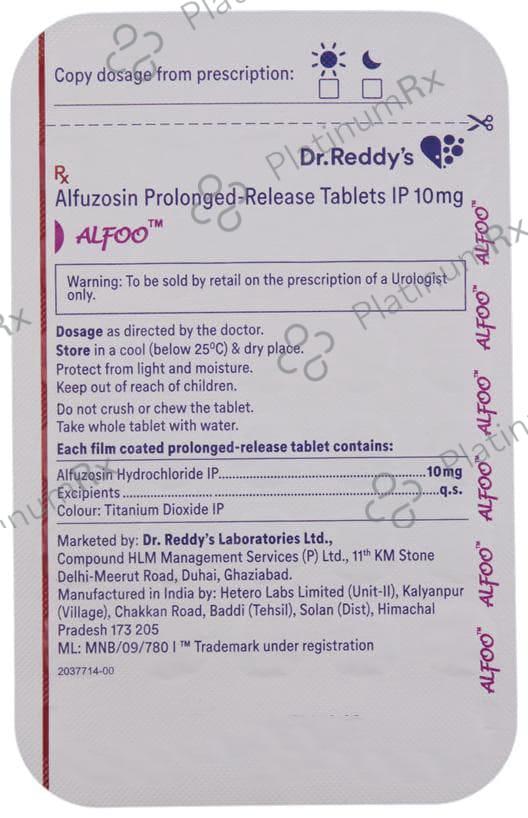 Alfoo 10mg Tablet PR 30s
