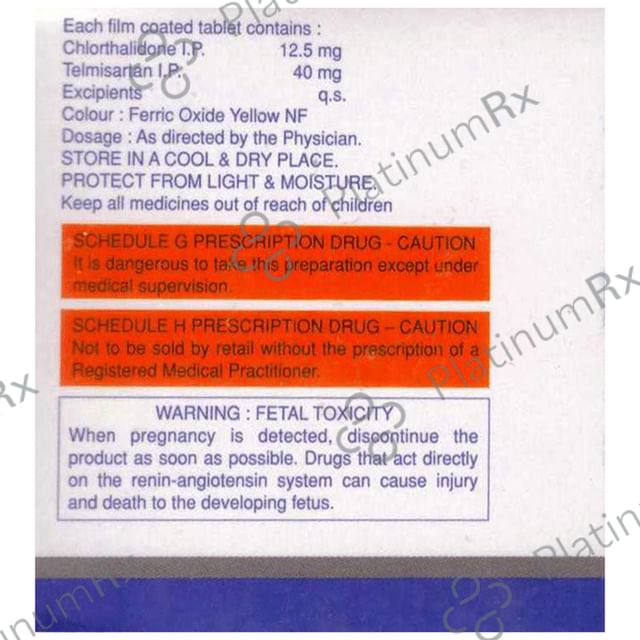Telsar CH 12.5/40mg Tablet 10s
