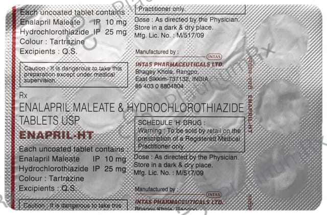 Enapril HT 10/25mg Tablet 15s