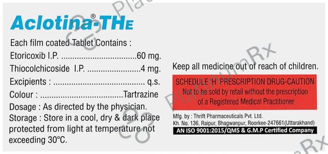 Aclotina The 60/4mg Tablet 10s