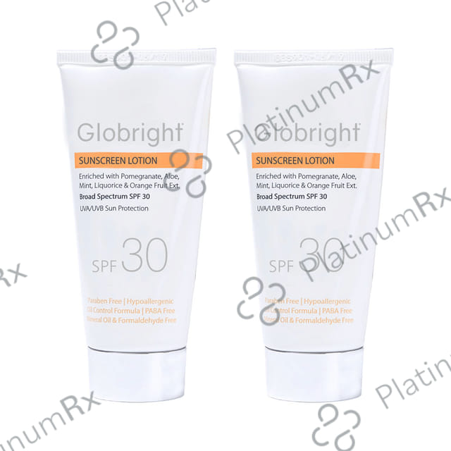 Globright Sunscreen Lotion SPF 30 (50ml Each) 2 Tube