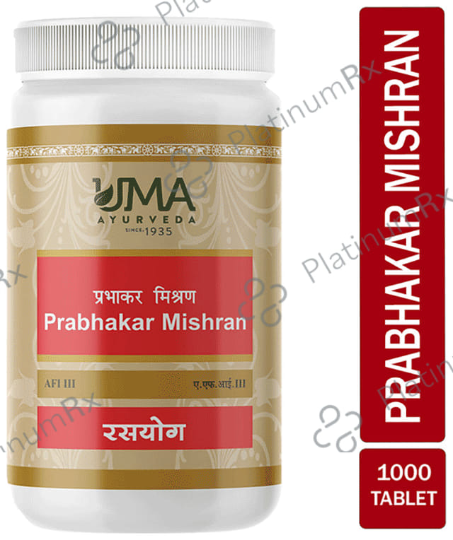 Uma Ayurveda Prabhakar Mishran Tablet 1000 tablets