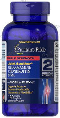 Puritan's Pride Triple Strength Joint Soother Glucosamine Chondroitin Msm Coated Caplet 100s