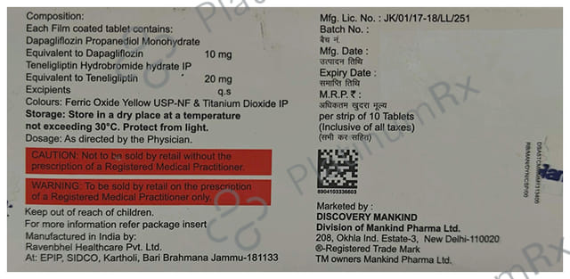 Dynaglipt D 10/20mg Tablet 10s