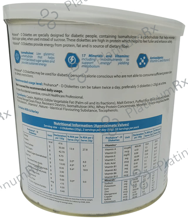Prohance D Diskettes Vanilla 250gm