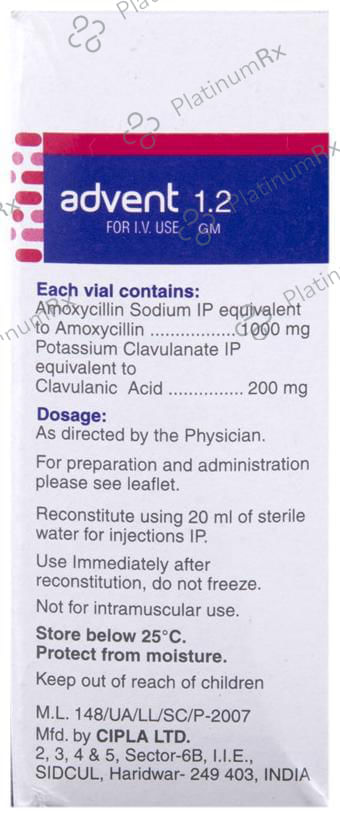 Advent 1000/200mg Injection 1s