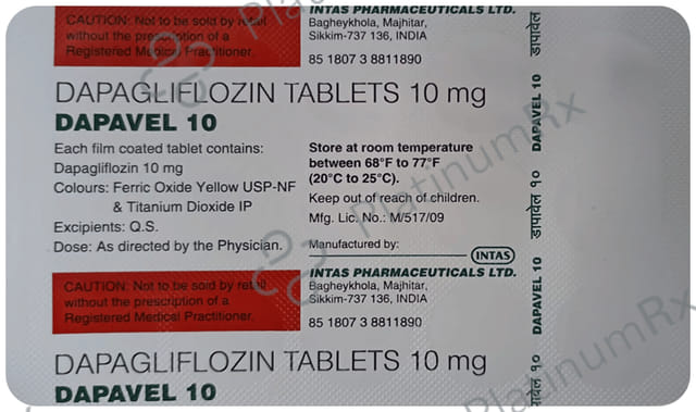 Dapavel 10mg Tablet 15s