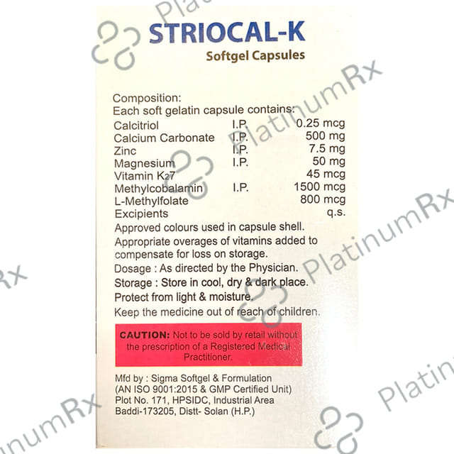 Striocal-K Softgel Capsule